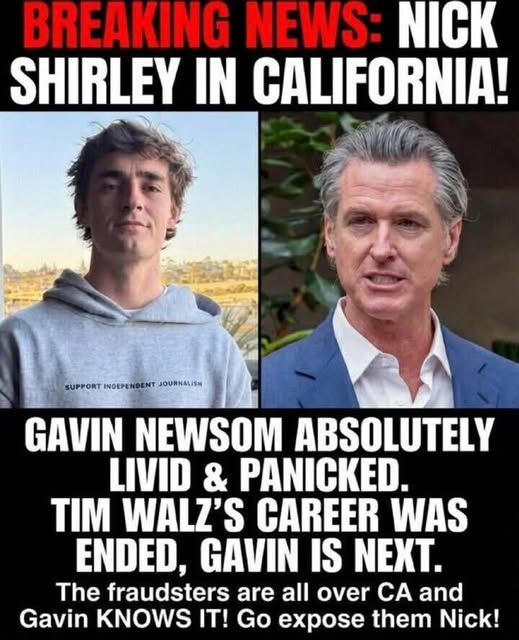 Everyone make sure to say goodbye to Gavin Newsom as he follows in the footsteps of Tim Walz...