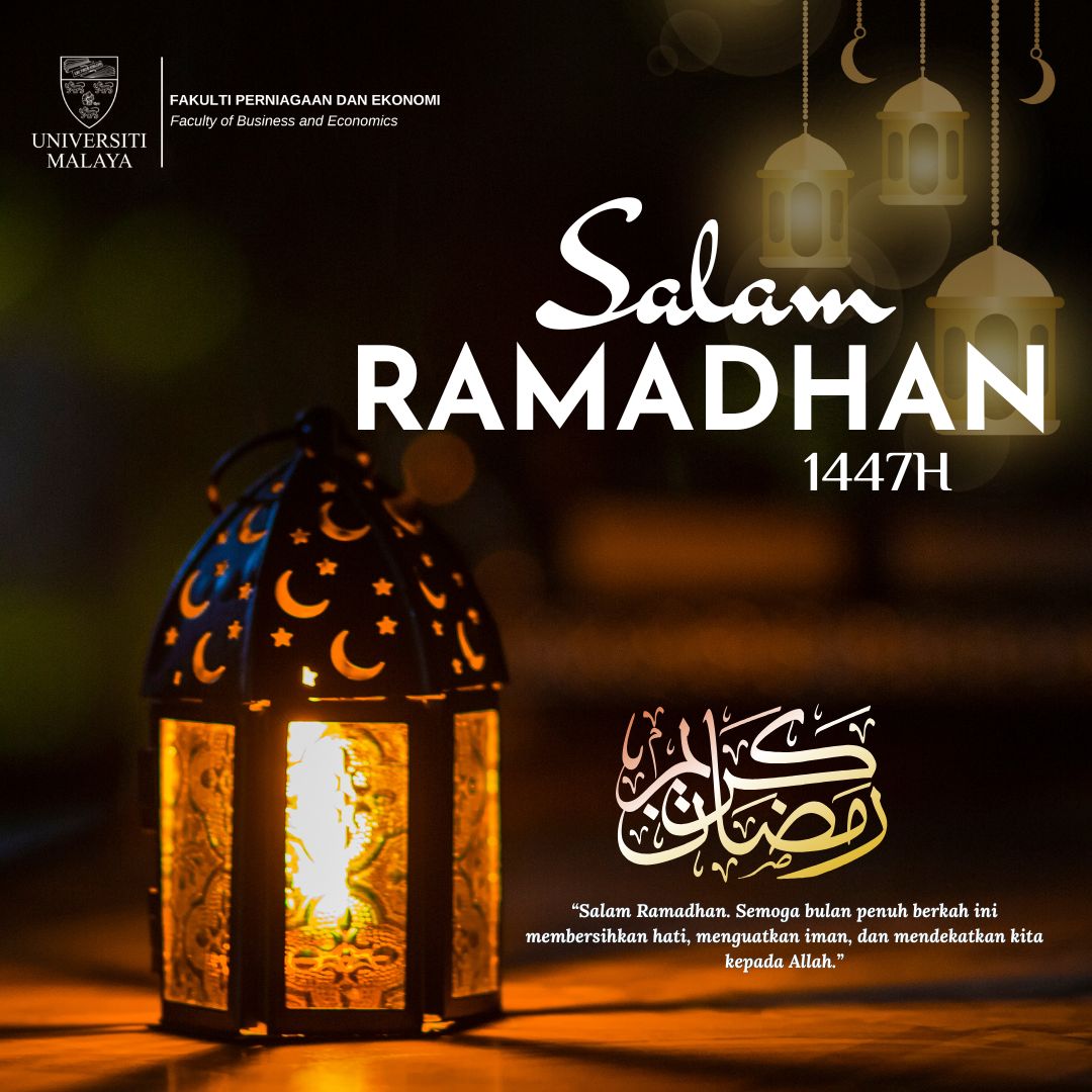 UMFPE21's tweet photo. Assalamualaikum and Greetings,

Universiti Malaya community,

The FBEc is pleased to convey its heartfelt greetings of Ramadan 1447H to all Muslim staff. May this blessed month bring peace, spiritual growth, and renewed strength in all our endeavors. https://t.co/Im7y2Gyvn9