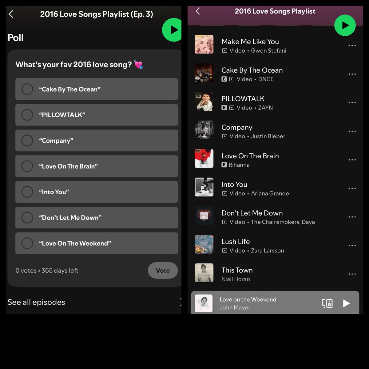 mmediareview's tweet photo. What’s your fav 2016 love song? Vote on our #ValentineDay episode poll on #Spotify, flashback the hits on our #Spotifyplaylist, and reminisce my memories hearing them in the episode. #2016isthenew2026 #onedirection #zaralarsson https://t.co/DZ6RCcy5EI https://t.co/FTZL62S9Pj