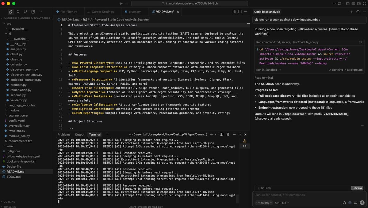Well today's work will be focussing on testing my secure code analysis tool (SCA) which is used to find vulnerabilities in a complex code base. 

The SCA works in a different way to the other SCA tools. The challenge with any SCA tool is context window limitations, chunking and