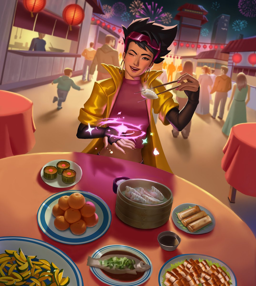 Rasmundraws's tweet photo. My Lunar New Year Jubilee variant card just came out in Marvel Snap, learned a lot during the process. Huge thanks to Second Dinner for the opportunity, I hope the players like the variant. https://t.co/L2BXDhLWtQ