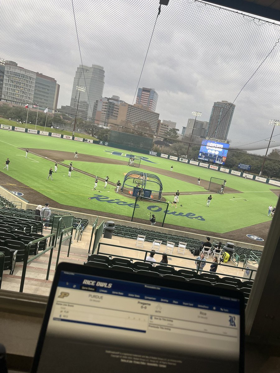 First Wednesday night game of the ‘26 season for <a href="/RiceBaseball/">Rice Baseball</a> &amp; <a href="/PurdueBaseball/">Purdue Baseball</a>. Who gets their third win tonight? Join <a href="/Kyle_Rogers16/">Kyle Rogers</a>, <a href="/dchrisabby/">Abby Christopherson</a> and yours truly at 6:30 on <a href="/ESPNPlus/">ESPN+</a>