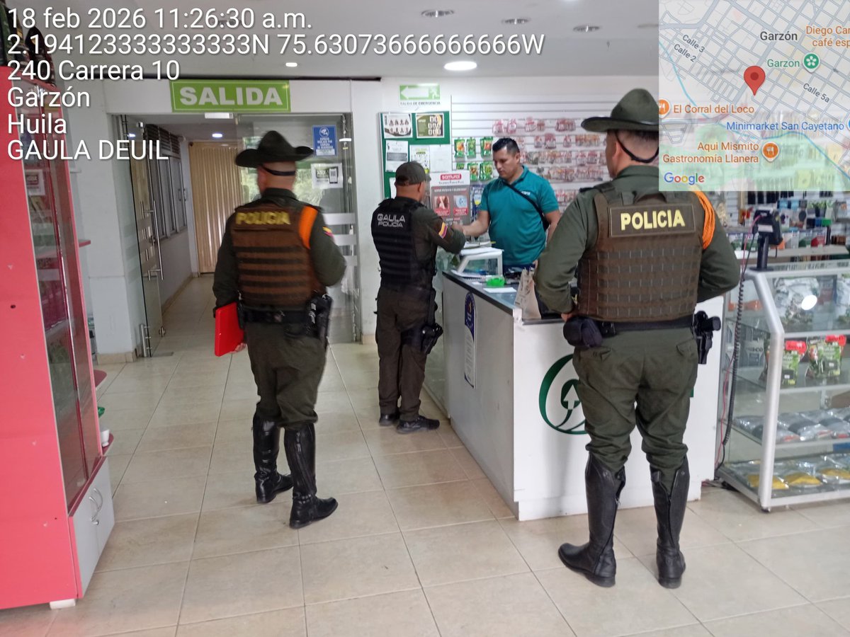 En #Garzón, el <a href="/GaulaPolicia/">GAULA POLICÍA</a> y <a href="/CarabinerosCol/">Carabineros de Colombia</a> lideraron jornada de prevención contra secuestro y extorsión junto a comunidad y comerciantes.

Infórmate y denuncia.
📞 Línea 165

#YoNoPagoYoDenuncio