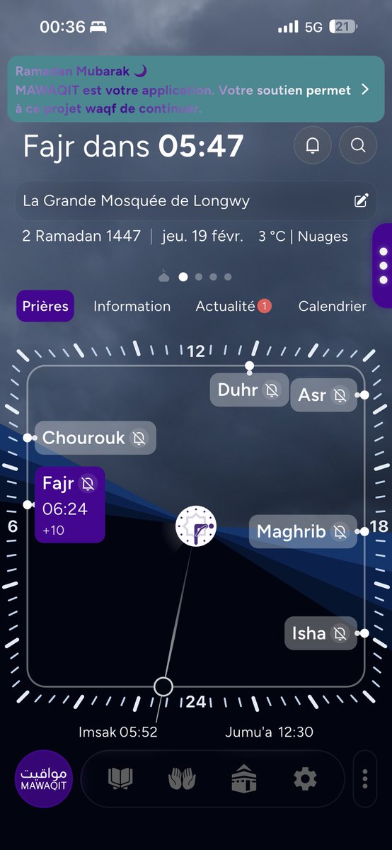 40 minutes de différences entre mes 2 mosquées de référence subhan الله, presque 1 minute par km