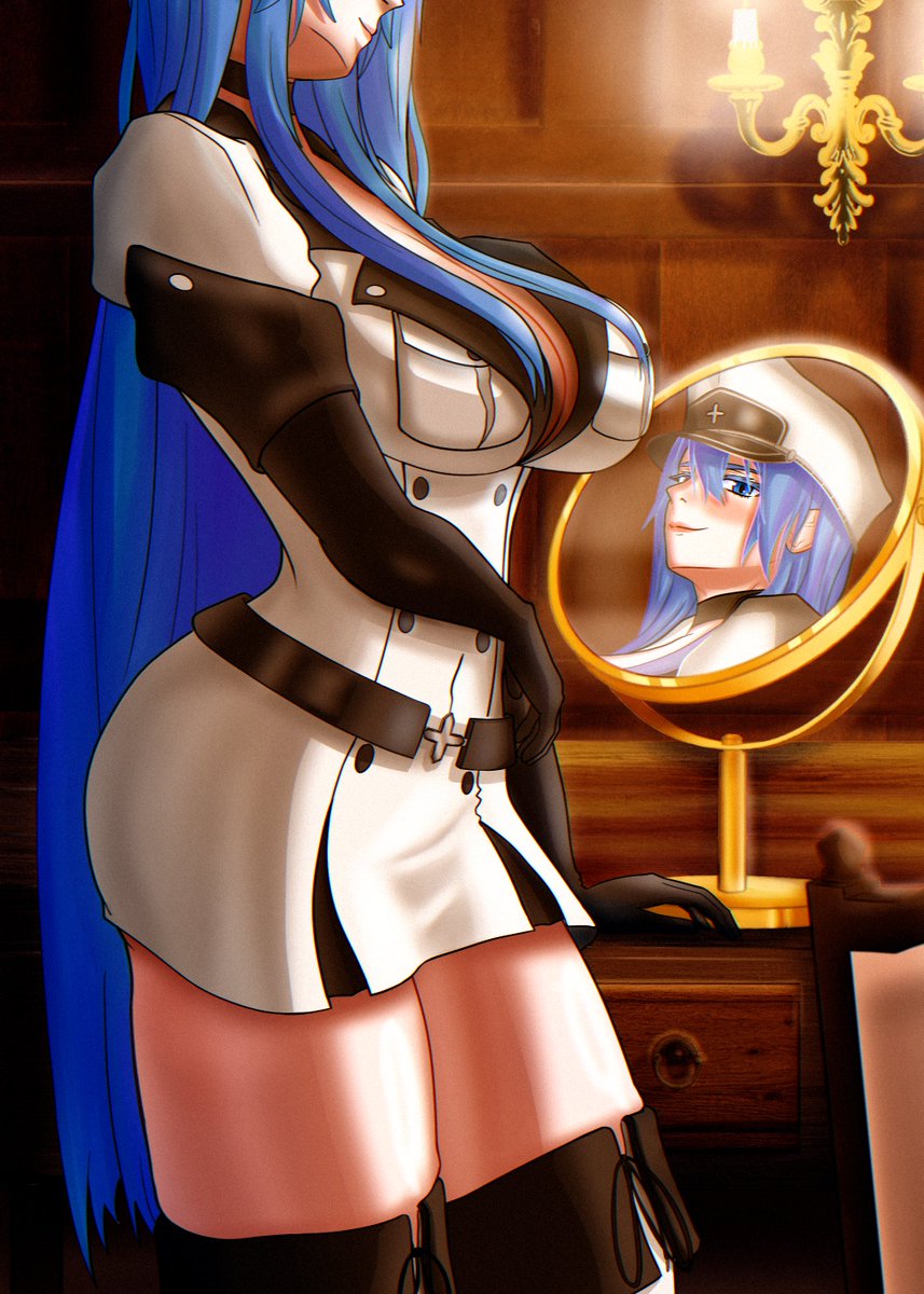 No saben lo que me costó dibujarle la cara desde angulo...

#Esdeath #AkameGaKill