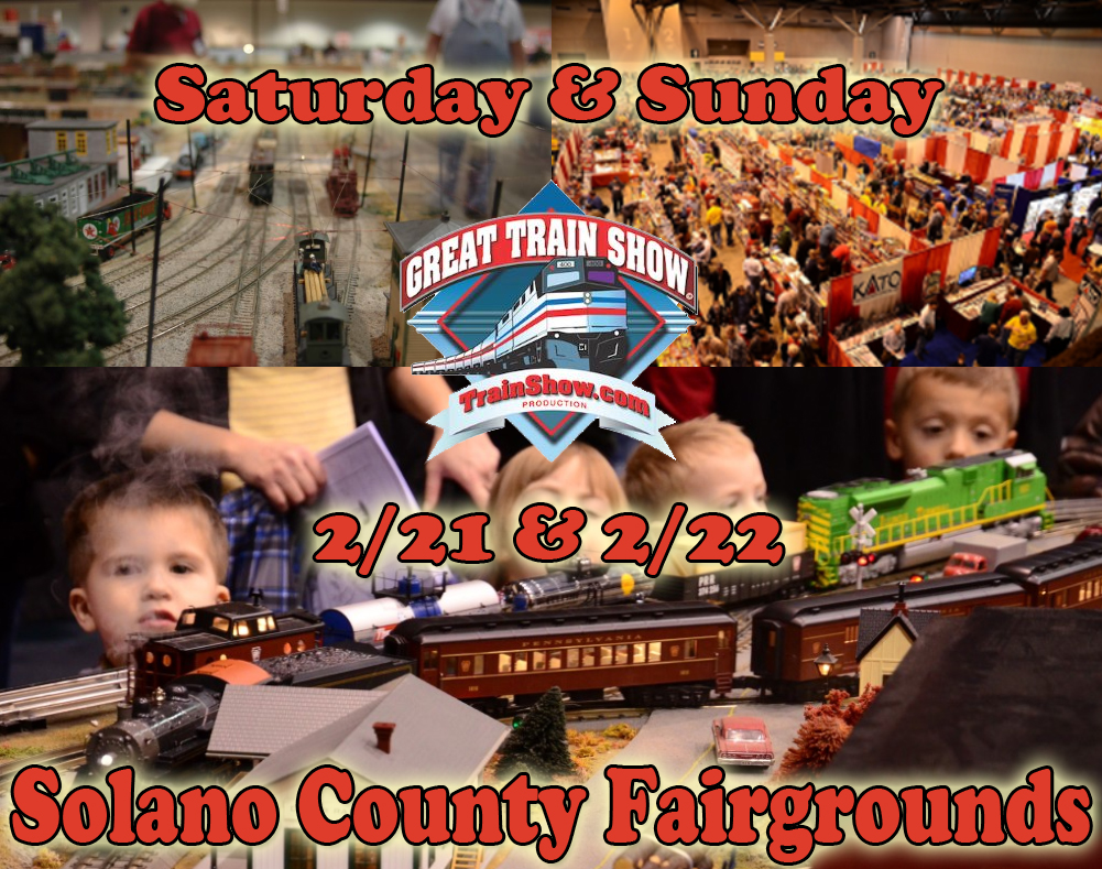 All aboard for a weekend of model railroading fun! 🚂
The Great Train Show rolls into the Solano County Fairgrounds this Sat. &amp; Sun.! Explore incredible model train layouts, shop vendors, watch live demos, and bring the family for an experience kids and hobbyists will love.
