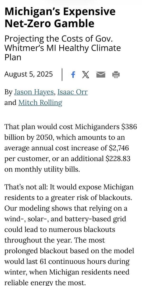 Huh, I didn’t know Donald Trump told Lansing Democrats and <a href="/GovWhitmer/">Governor Gretchen Whitmer</a> to pass a radical, far-left energy package that’s made Michigan one of the most expensive states to live in. 

<a href="/MichiganDems/">Michigan Democrats</a> own this crisis, no matter how they try to shift the blame.