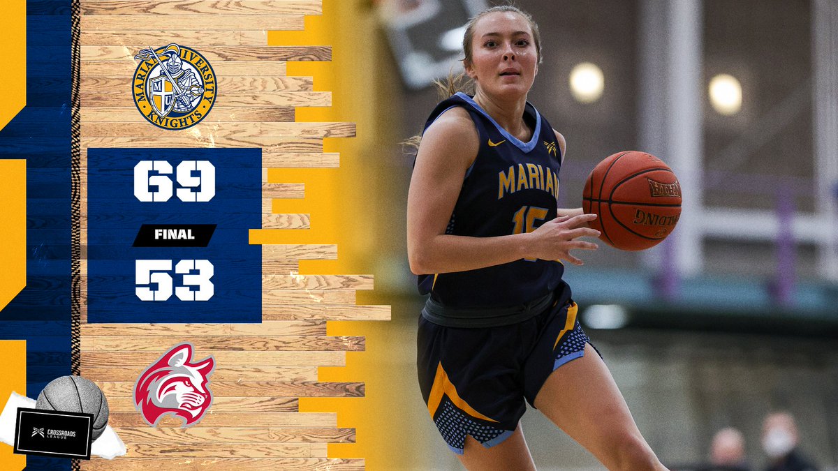 WBB | FINAL | Marian 69-53 Indiana Wesleyan

<a href="/MarianUnivWBB/">MarianWBB</a> is one win away from a CL Championship!

Taylor Double's monster game fuels a 16-point win for the Knights at IWU, as the Knights sweep the Wildcats for the season!

Senior day is Saturday against Huntington!