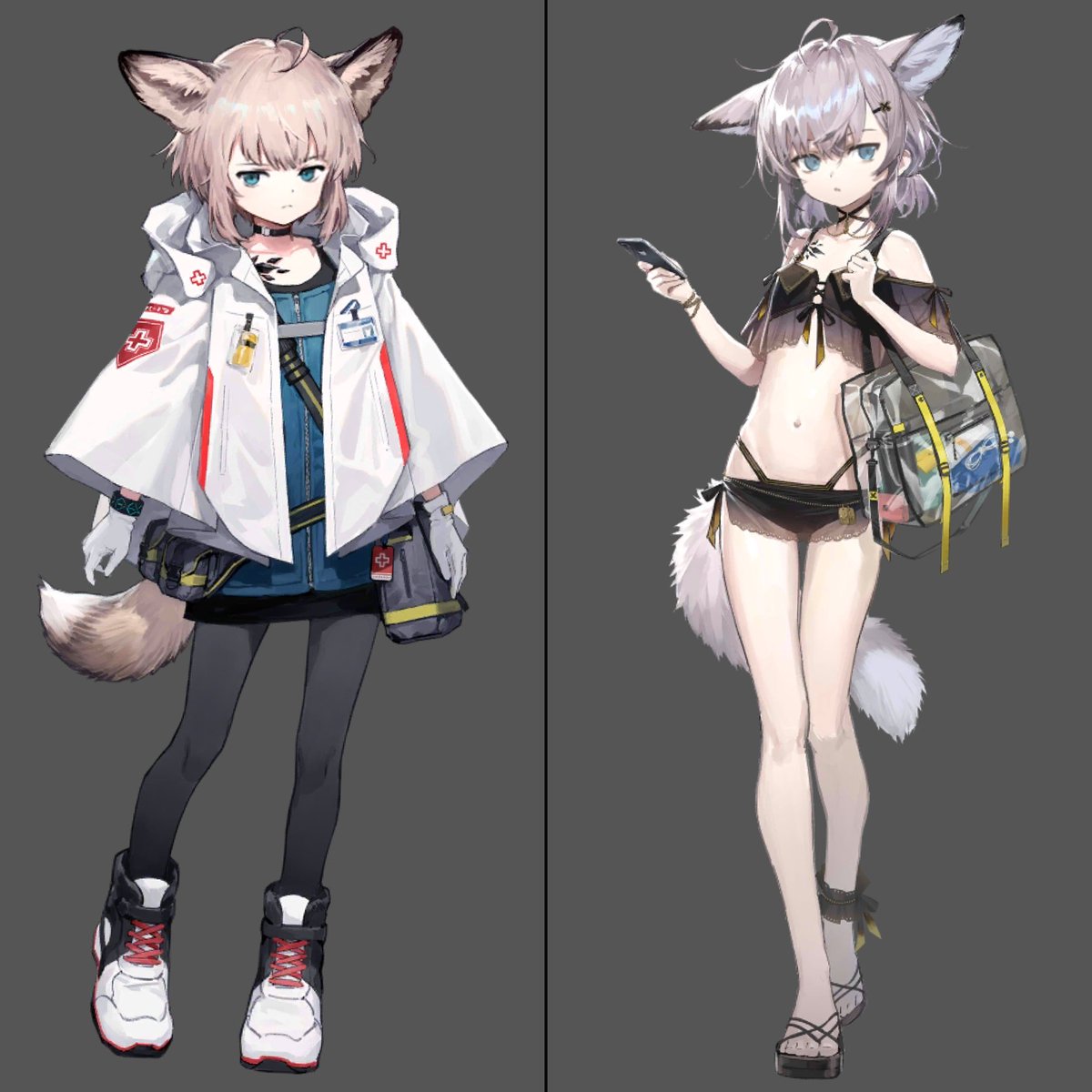 kurone_zero's tweet image. Q： （将）先生が描いているキャラクターに関して、裏話があれば教えてください！

A：ススーロの髪色は地毛ではなく、尻尾とともにピンク系に染めたものです。
大きなスニーカーはススーロのお気に入りで、職務上あまりお洒落できない分こだわりがあるようです。

(テラ雑談記録Vol.2)