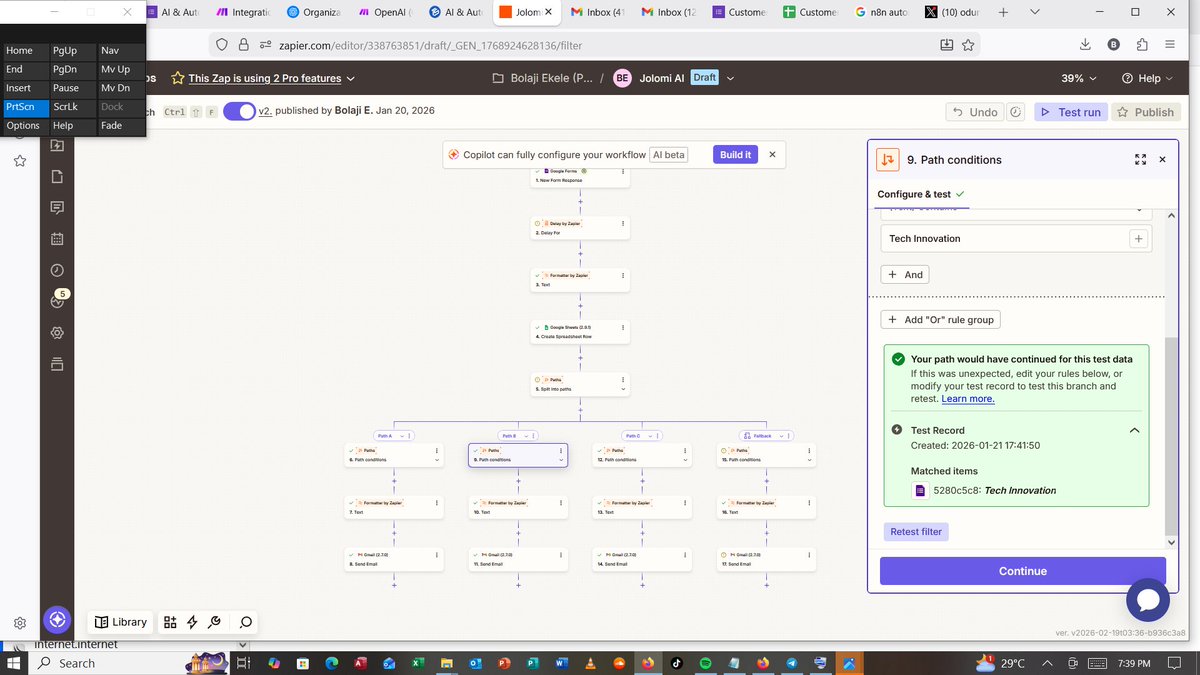 ORITSEJOLOMI7's tweet photo. AI is transforming this century into the era of machine learning &amp; automation. It's the ultimate game now. Travel freely with your entire office in your bag &amp; pocket —thanks to AI + automation tools.I built my first @zapier #AIRevolution #AutomationEra #FutureIsNow #DigitalNomad https://t.co/OILfaepllX