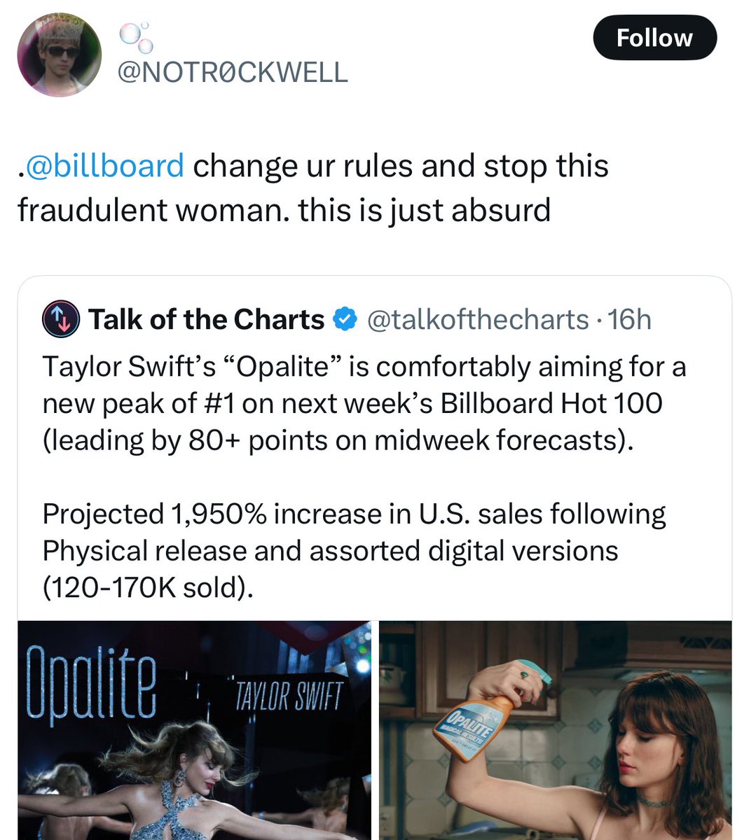 Billboard has changed their rules several times to sabotage her but Taylor is a marketing genius.