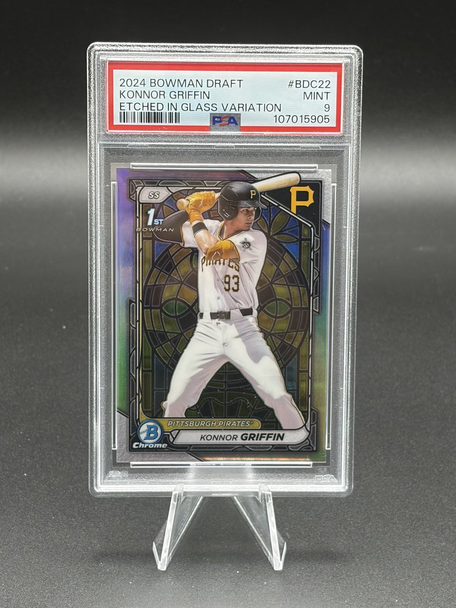 2024 Bowman Draft Konnor Griffin Etched in glass variation PSA 9