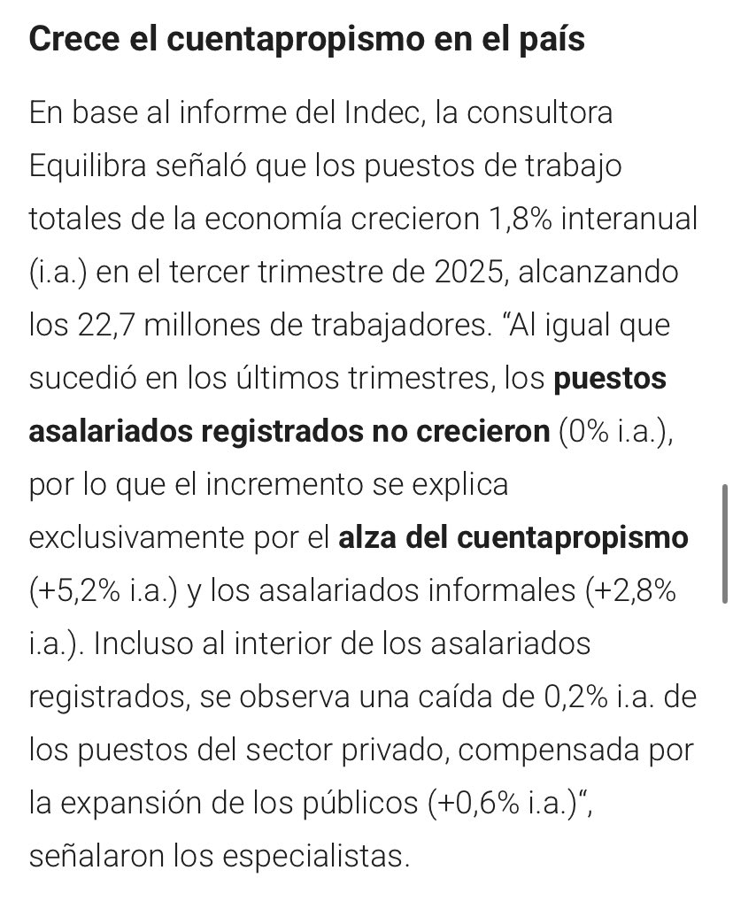 Cristia11991620's tweet photo. @juanrallo Que raro que tampoco menciones el informe de la UIA que se sacó hoy donde detallan cada sector que perdió formalidad (aumentando el empleo, pero informal XDDD). Es decir, me estas dando el dato en bruto sin discriminar sectores ni participación salarial. https://t.co/dqpSJilJab