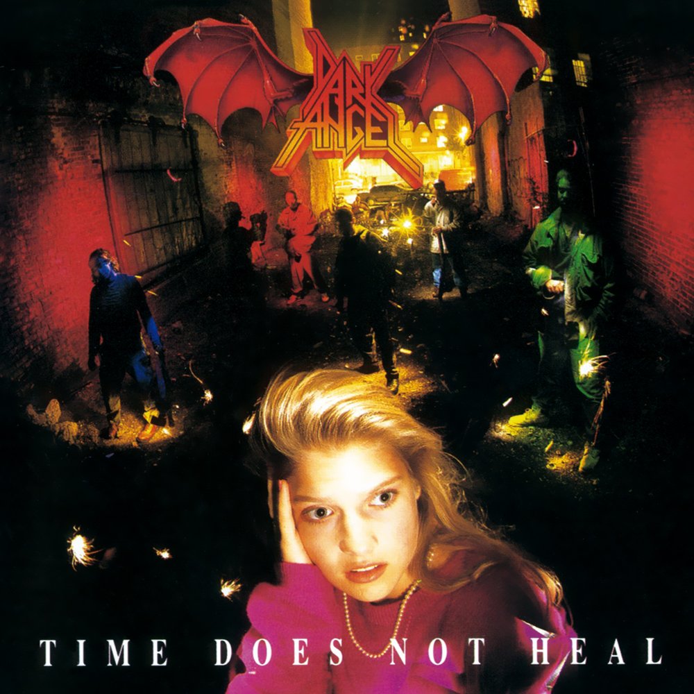 February 19th, 1991 Dark Angel released album: Time Does Not Heal. 
#thrashmetal 🇺🇸
• Ron Rinehart - Vocals.
• Eric Meyer - Guitars.
• Brett Eriksen - Guitars.
• Mike Gonzalez - Bass.
• Gene Hoglan - Drums, Guitars.
Tery Date - Producer.
Record label: Combat Records.