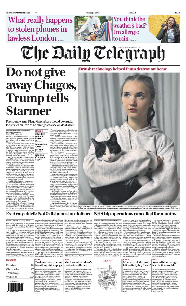 The Telegraph tweet media