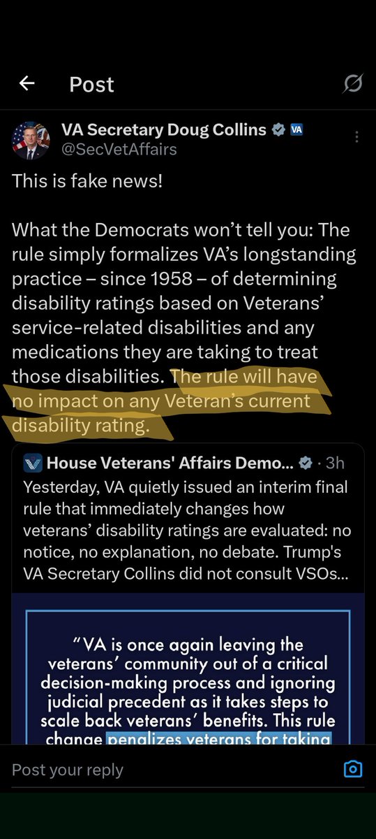 He thinks we can't read and that we will toss the next generation of veterans under the bus. 

WRONG DOUGLAS.