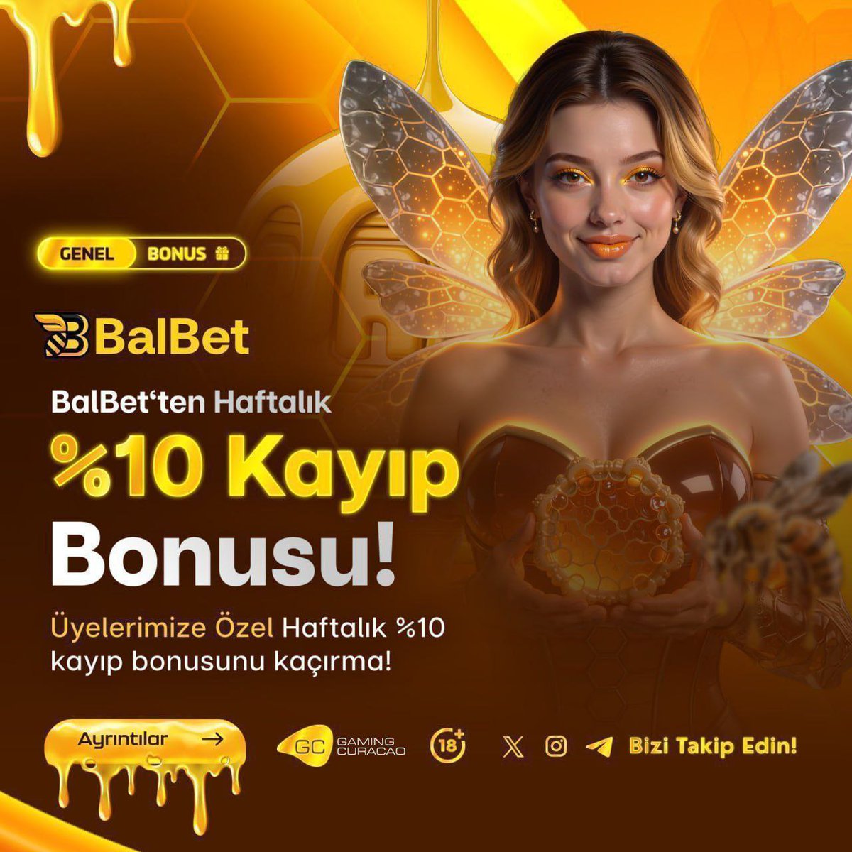 balbetresmi's tweet photo. 🍯 #BALBET #HER #ZAMAN #KAZANDIRIR ⚡️

🍯 #Balbet 🍯

🪙Haftalık %10 Kayıp Bonusu İle
🐝Kaybını Kazanca Çevir! 🍯

✨✨✨✨✨✨✨✨

🤩 Güncel Giriş Adresimiz!
📍 https://t.co/TqQ1LnFstj https://t.co/pVDvmq4CqT