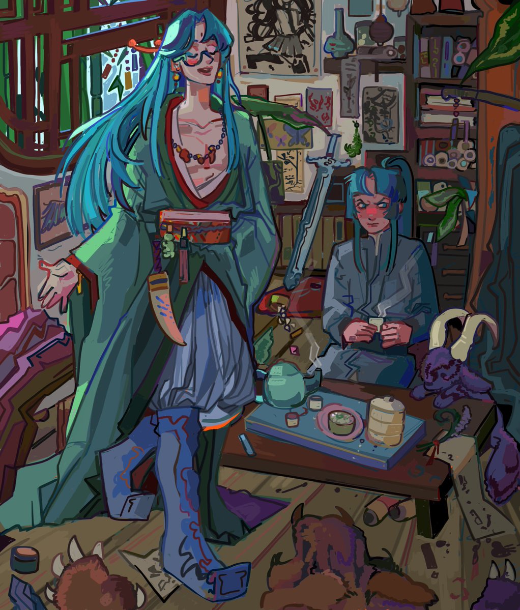 “And this is your shizun’s most humble abode!”

in sy’s defense as the beast peak lord - it was already a mess when he transmigrated in!