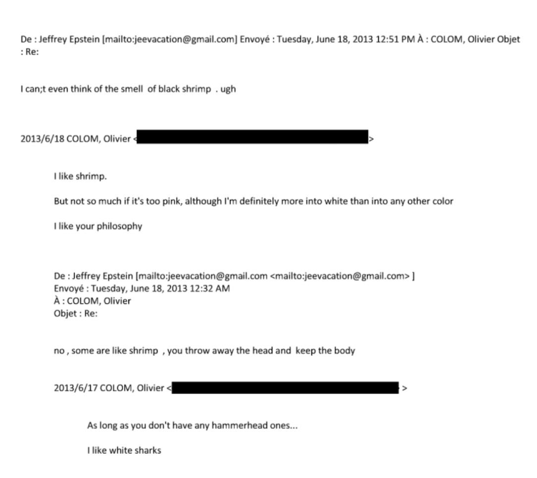 ‼️BREAKING‼️
Epstein bragged about decapitating women’s heads and keeping their heads in an aquarium — with a member of the World Economic Forum.

They were speaking in code to avoid email flags.

Olivier Colom — YOU have some explaining to do.

WHERE ARE THE GIRLS???

Additional