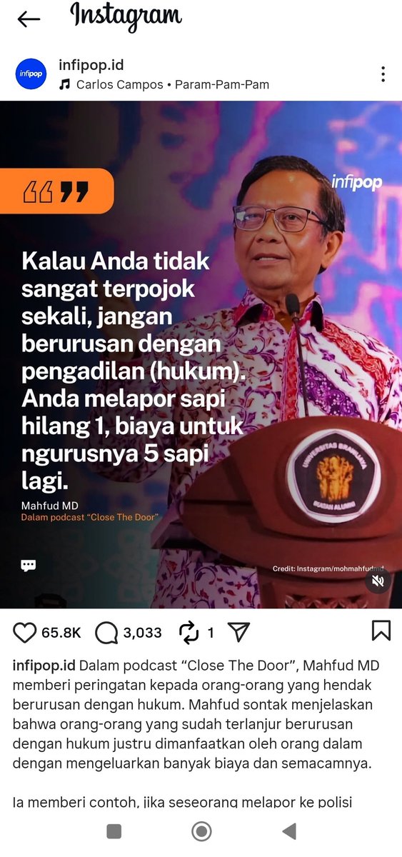 Mantan menteri aja bilang gini.
