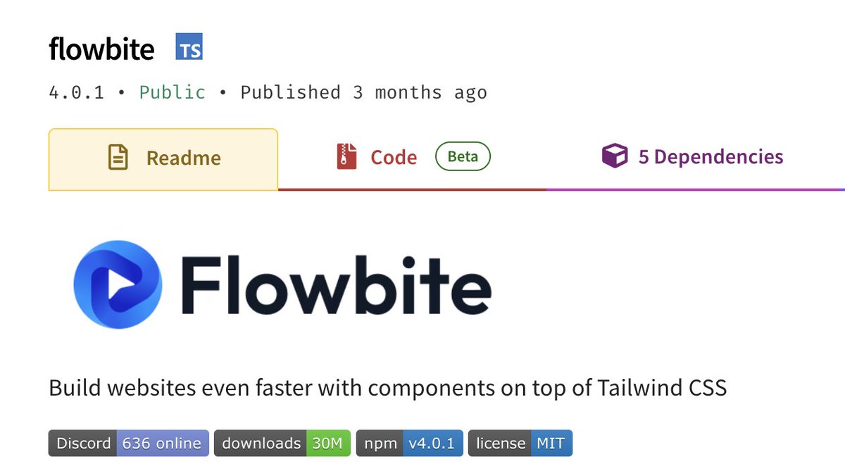 Flowbite tweet media
