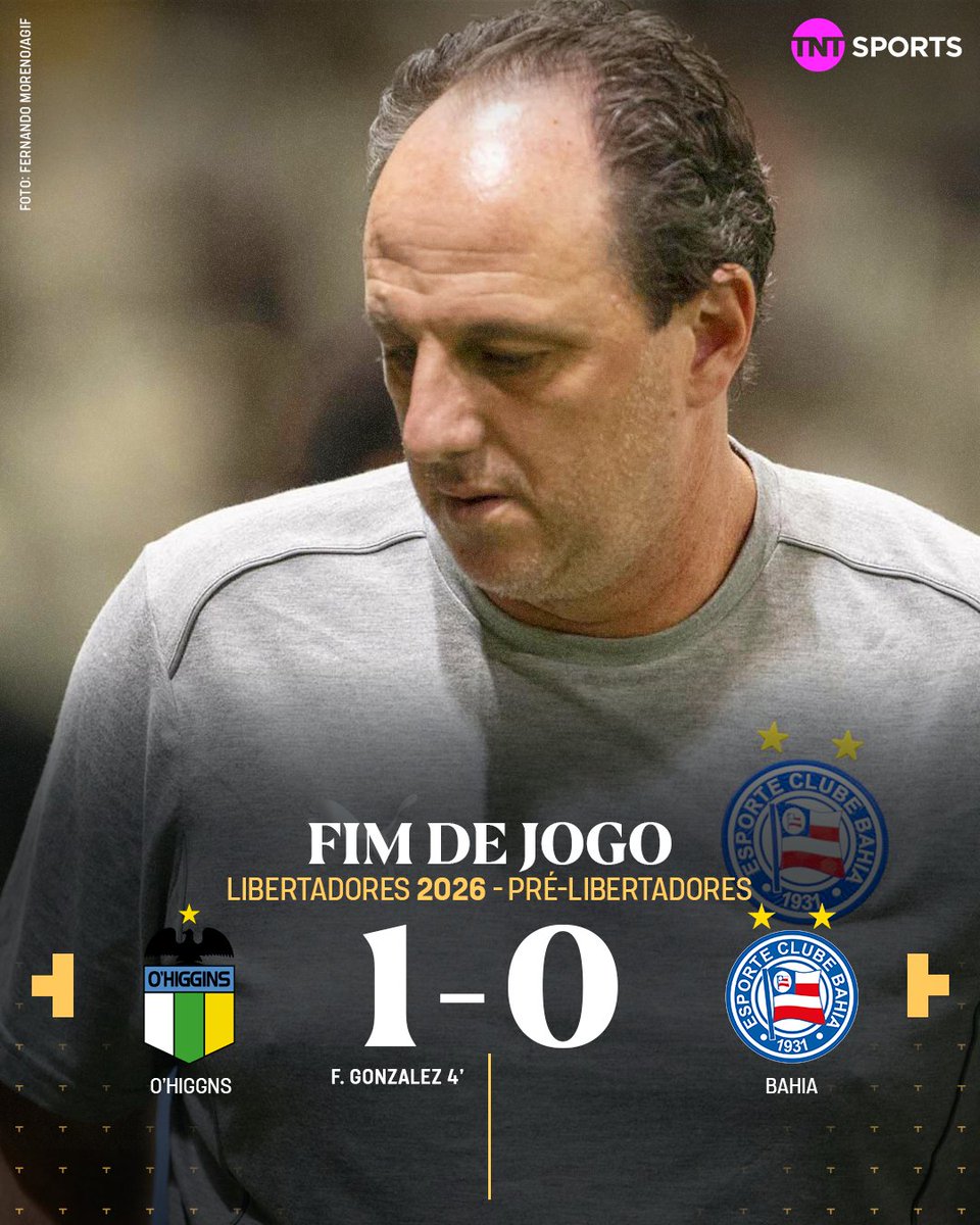 TNTSportsBR's tweet image. O BAHIA ESTREOU COM DERROTA NA LIBERTADORES! ❌🇱🇺 O O'Higgins bateu o Esquadrão, que precisará vencer na Fonte Nova para avançar para a próxima fase! #FutebolBrasileiro #CopaLibertadores