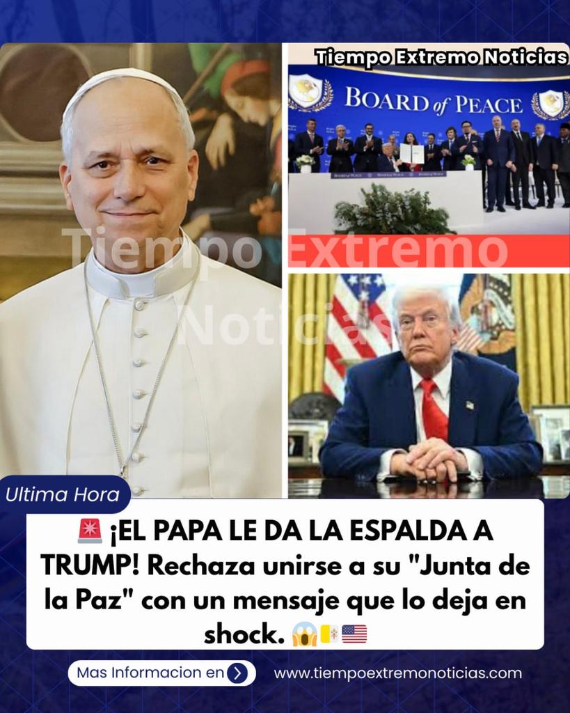 #ÚLTIMAHORA.🇻🇦⚔️🇺🇸 Tensión diplomática al más alto nivel este 18 de febrero de 2026!

¿Tiene razón el Papa al cuestionar el liderazgo de Trump?

El Papa León ha confirmando que NO participará en la llamada "Junta de la Paz" organizada por el presidente Donald Trump.