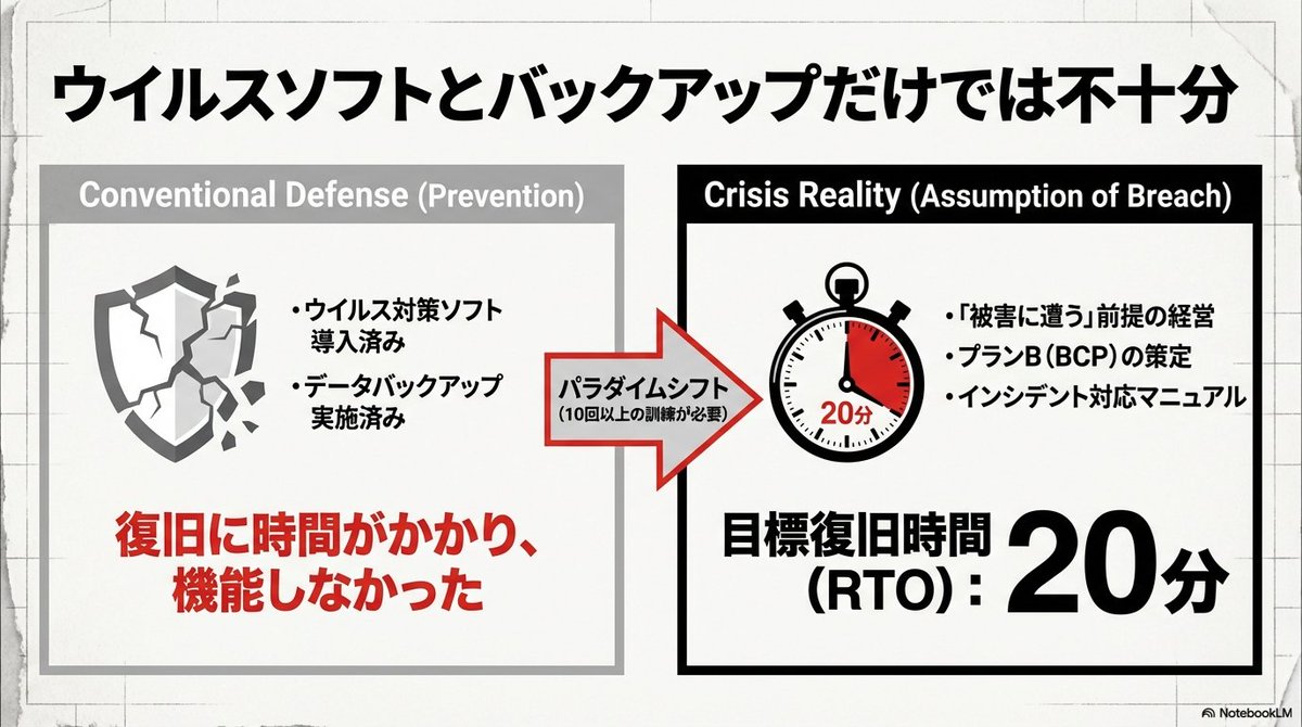 昨年発生したランサムウェア攻撃の中でも被害が大きかった事故に分類される関通さんの、生々しい被害をうけてから復旧するまでのインタビュー記事。

被害にあい、それを乗り切るための決断に迫られた経営者ならではのインタビューであり、とても読み応えがありました。

■軍資金の重要性