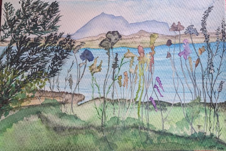 MarisaSignora's tweet photo. Art of the Day! "View from  Southern Spain". Buy at: https://t.co/DpLPkpDWm1 https://t.co/DKZWC3UIAI