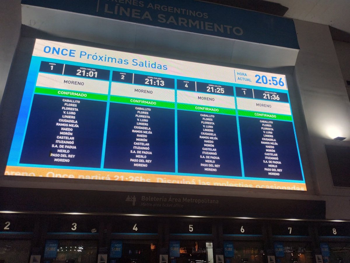 solotransito's tweet image. #TrenSarmiento último servicio 18/02 #Once - #Moreno 21:36 por medida de fuerza gremial via @TrenSarmientoFC