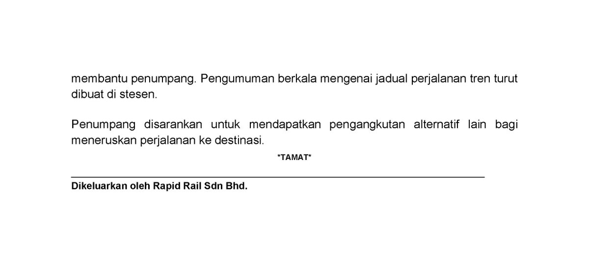 askrapidkl's tweet photo. Kenyataan media

GANGGUAN SISTEM SEMBOYAN JEJAS JADUAL PERKHIDMATAN TREN LALUAN KELANA JAYA https://t.co/4urndvNYcA