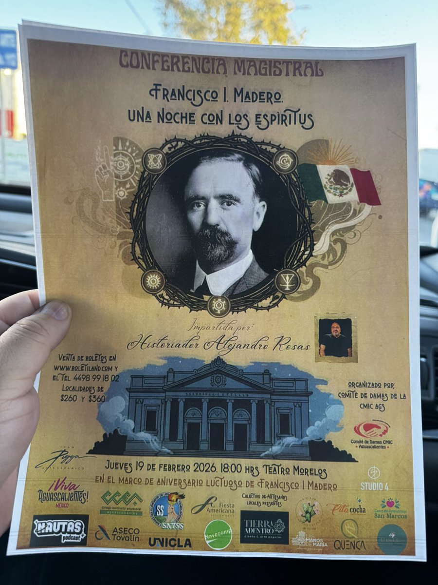 Ya en #Aguascalientes para invocar a los espíritus. Mañana, 19 de febrero, Teatro Morelos. 18 hrs. Los espero