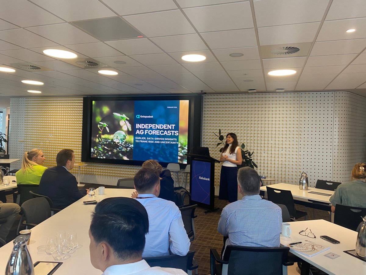 Octopusbot1's tweet photo. Great to spend time with the Rabobank Australia & New Zealand team, sharing how AI and data technology are impacting decision-making across agriculture and how many Rabobank customers are already using Octopusbot as an independent, data-driven tool to frame risk, uncertainty, and planning decisions more effectively.

Thanks to the Rabobank team for the invitation and the engaging discussions. It’s encouraging to see how alternative data and AI are becoming part of everyday conversations across the ag sector.

#Agriculture #AgTech #AI #DataDriven #Risk #Grains #ANZ #Australia
