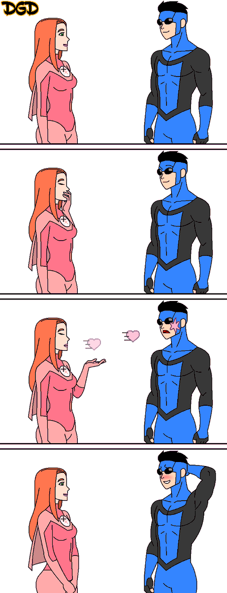 DarkGold000's tweet photo. Mark sure is lucky, ain't he?

#INVINCIBLE #MarkGrayson #Atomeve #cartoon #comic #comics #comicstrip #fanart #imagecomics #kiss #couple https://t.co/ZyNwPMZiS7