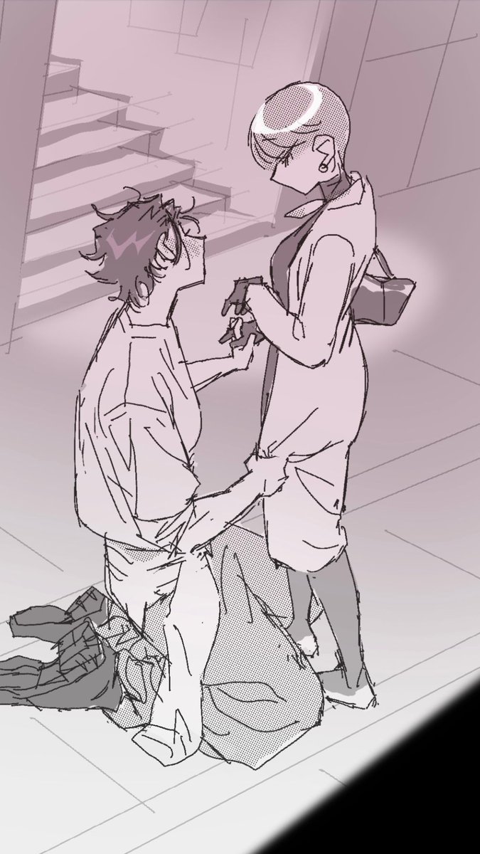 luckycavity's tweet image. height difference yuri 😇👹