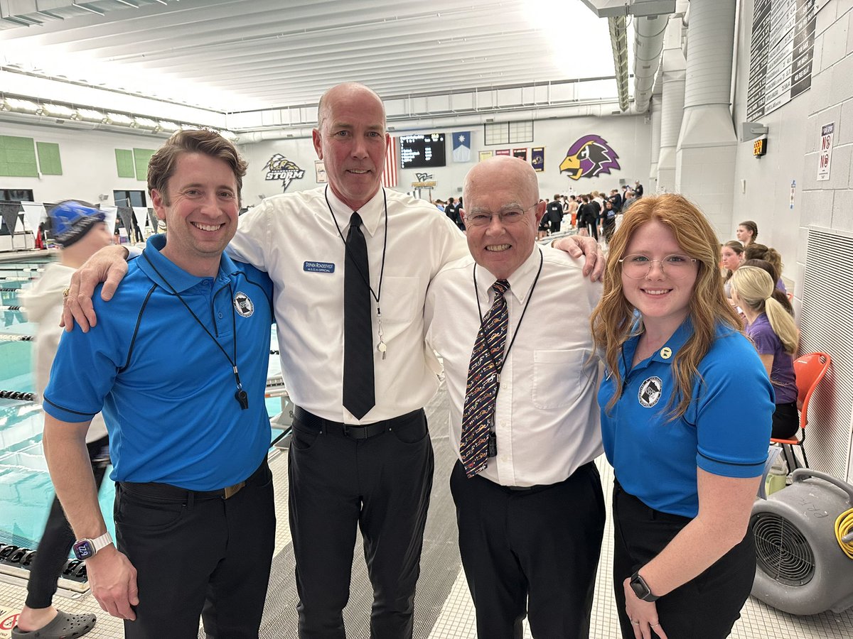 JenMarshall21's tweet photo. Ready to roll at the Section 2AA Boys’ Swim Prelims! We’ve got the best officiating crew in the State on deck! 🏊♂️ @MSHSL_Officials @MSHSL #ThankaRef https://t.co/eMNTWD8FDk