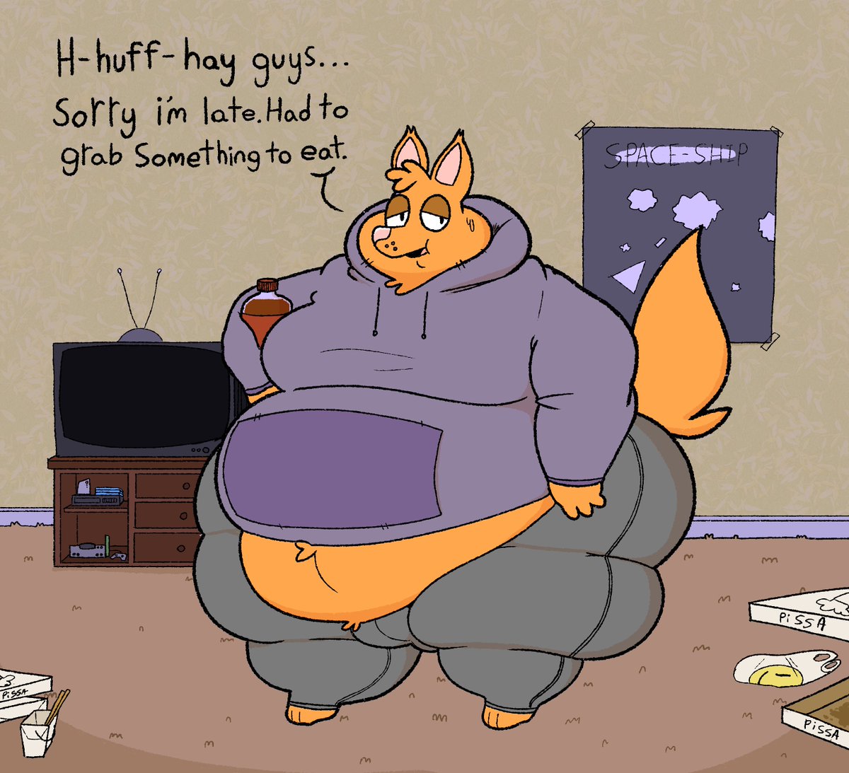 your fatass friend is ruining your apartment, more at 5