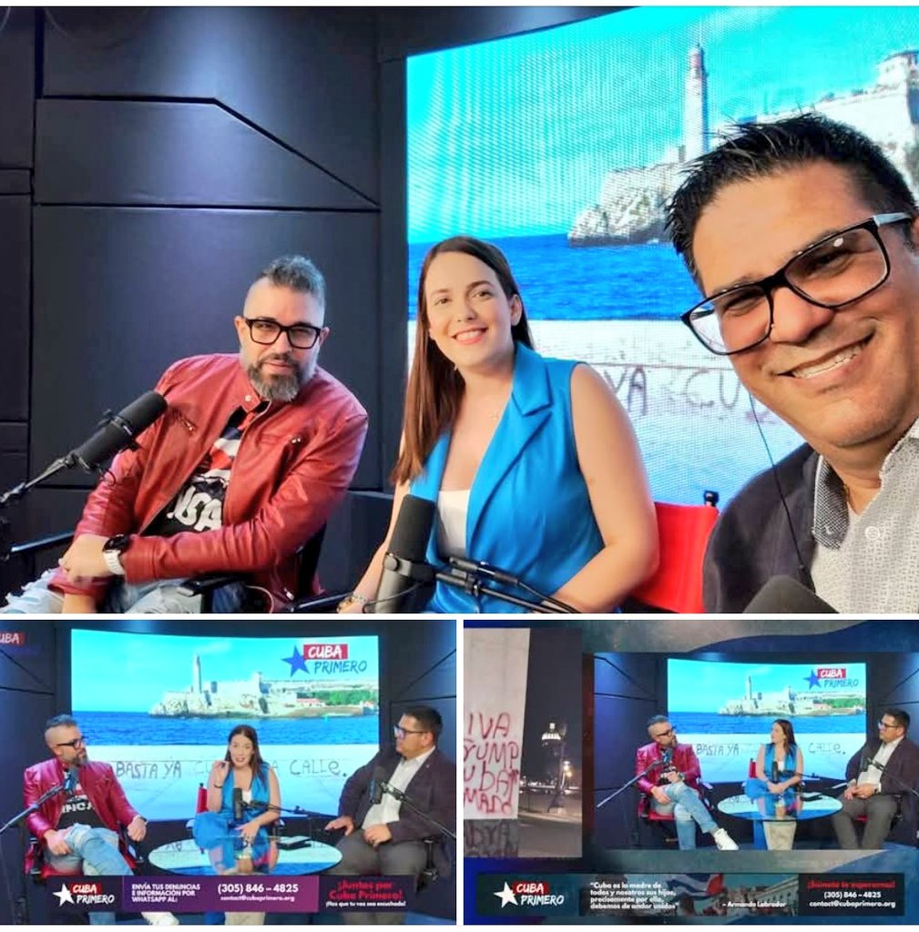 echezabaljd71's tweet photo. Gracias Sabrina Hernandez y Darwin Santana Enrique por el programa de hoy, tengo fé, como la tienen ustedes de que nuestra #Cuba pronto será #Libre
(Link en los comentarios)
#DiosPatriayLibertad #LaTijeraNews #CubaPrimero
© LaTijera https://t.co/AvXnN5l1EB