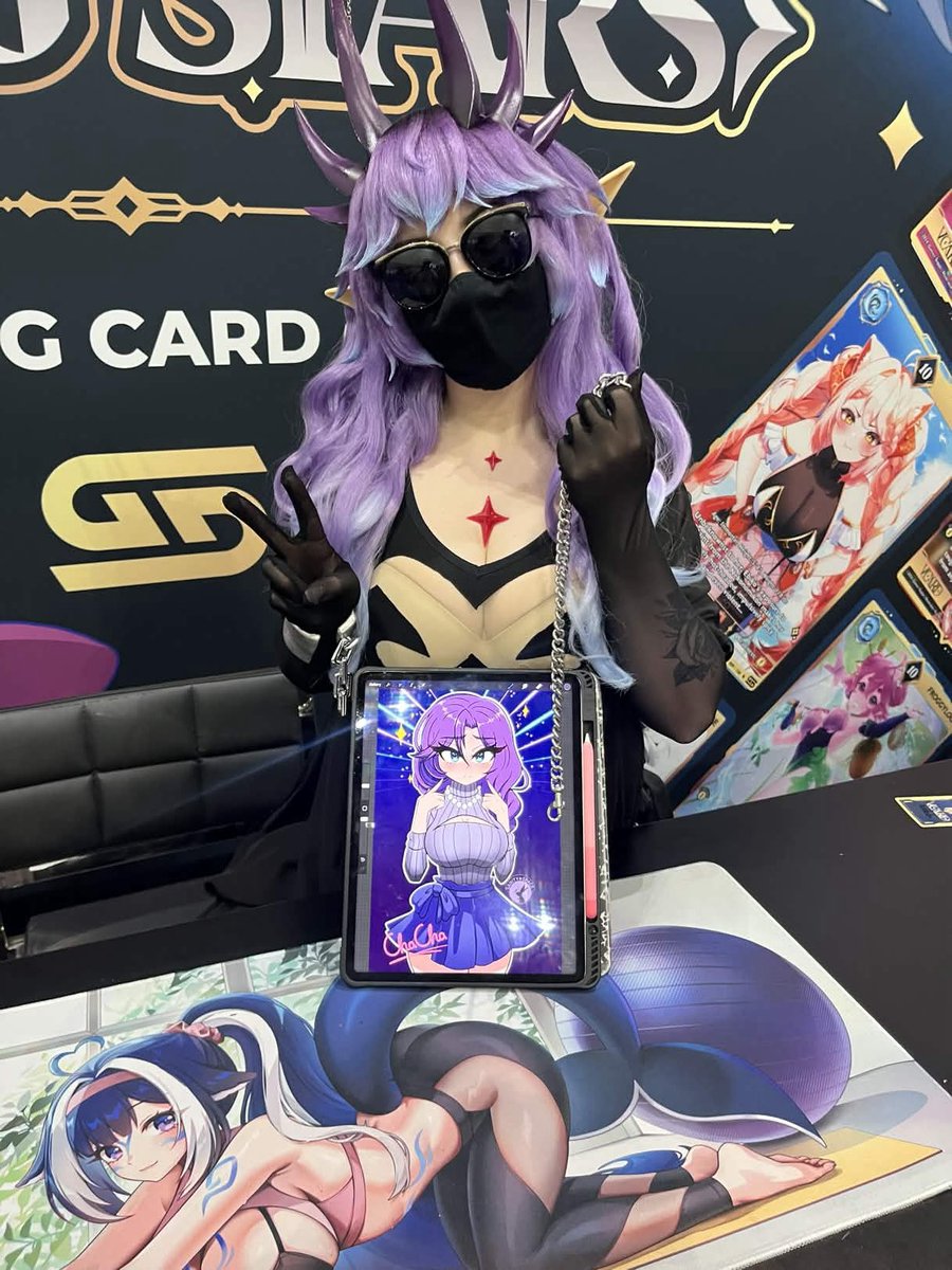 SanitySpace's tweet photo. Fanart for @CottontailVA it’s been amazing meeting you! And thank you for holding @ChaChayourvmom for me at #AX2025 haha 🤣 🫶 #cottoncreate https://t.co/l7YR9ZTnG9