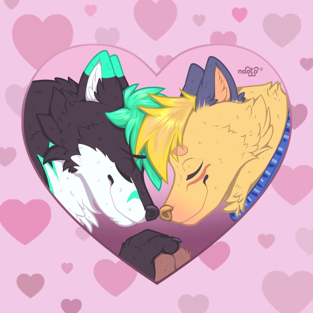 "𝙇𝙪𝙘𝙠𝙮 𝙩𝙤 𝙡𝙤𝙫𝙚 𝙖𝙣𝙙 𝙗𝙚 𝙡𝙤𝙫𝙚𝙙 𝙗𝙮 𝙮𝙤𝙪." YCH for Jasper <a href="/SpyKid128/">SpyKid</a>. Thank you so much! 🦊💘🍀

#furry #ych #fox #couple #valentinesday #love #heart