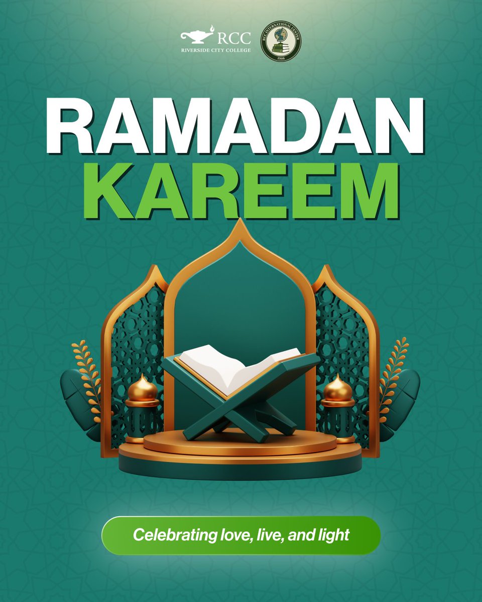 Ramadan Kareem to all our students, faculty, and staff! 🌙✨
As we welcome this holy month, we celebrate the values of love, life, and light that bring our community together. 
How are you celebrating this year? Let us know in the comments!
#Ramadan2026 #RamadanKareem #RCC