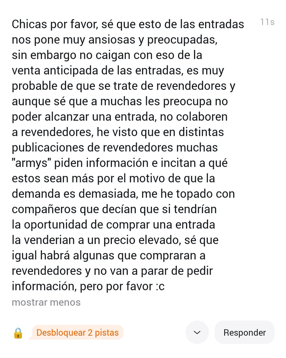 tratemos de tener calma, hay bastantes rumores sobre la preventa y precios en Perú, sin embargo nada es oficial, la emoción también es responsabilidad, apoyemos con conciencia, no con desesperación 💜💜

-🐻