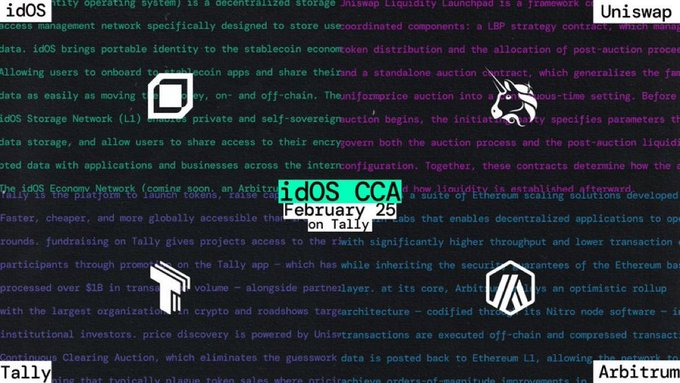 Most token launches reward speed over conviction  bots win, humans arrive late, and price discovery gets distorted.

With the CCA on Tally for <a href="/idOS_network/">idOS</a>, orders are batched and cleared at a single uniform price, so FDV is determined by collective demand  not latency.

No