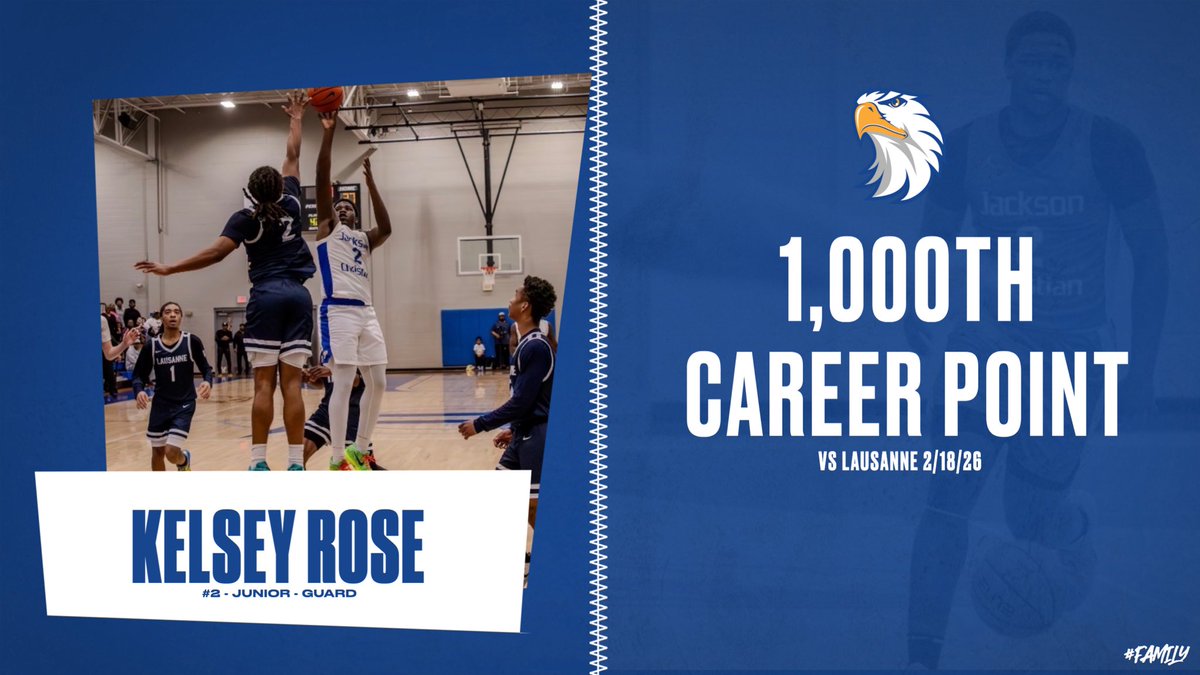 JCSAthletics's tweet photo. Congratulations to Kelsey Rose on scoring his 1000th career point last night vs Lausanne! https://t.co/AGrx8lClq4