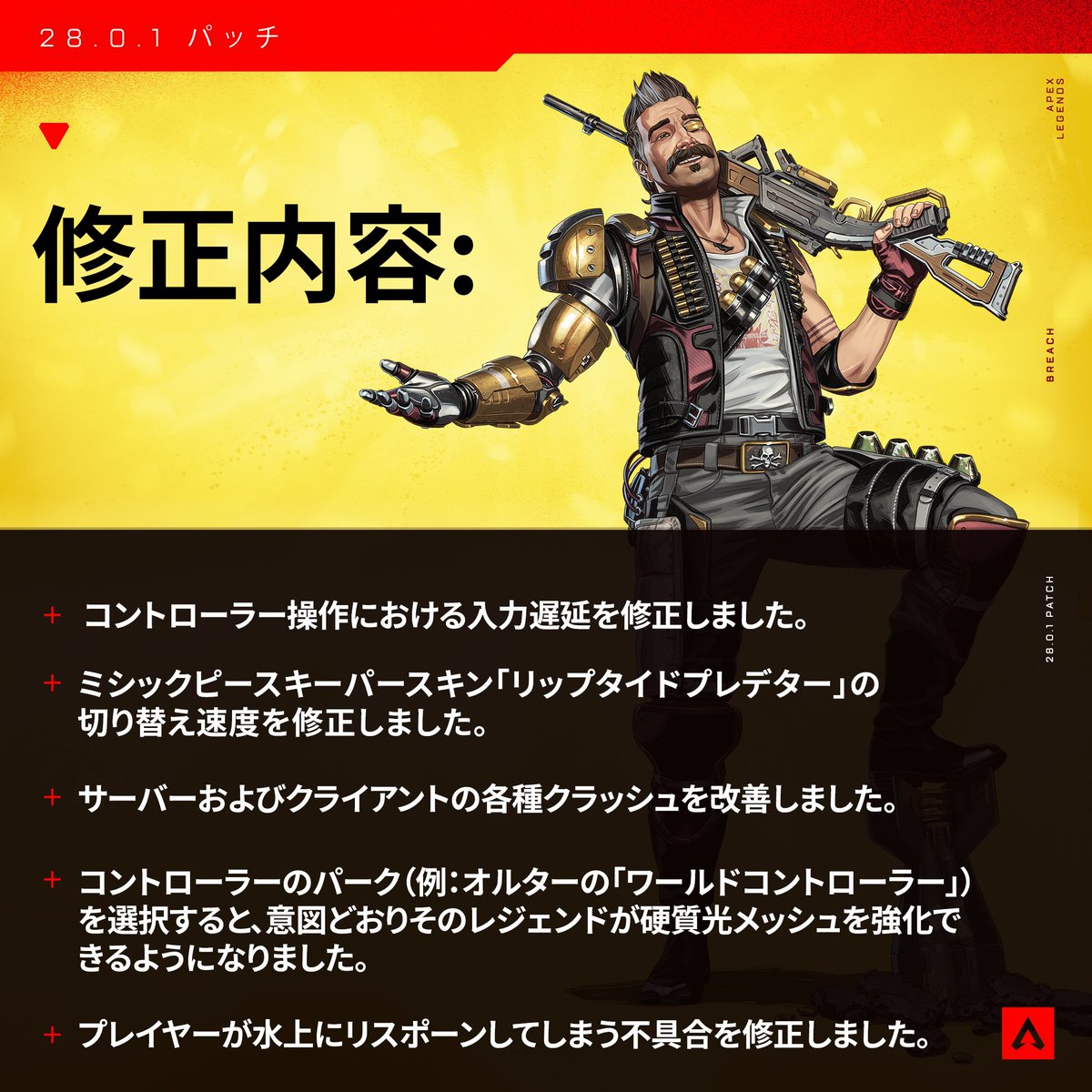 本日、以下の修正を配信いたしました🔽