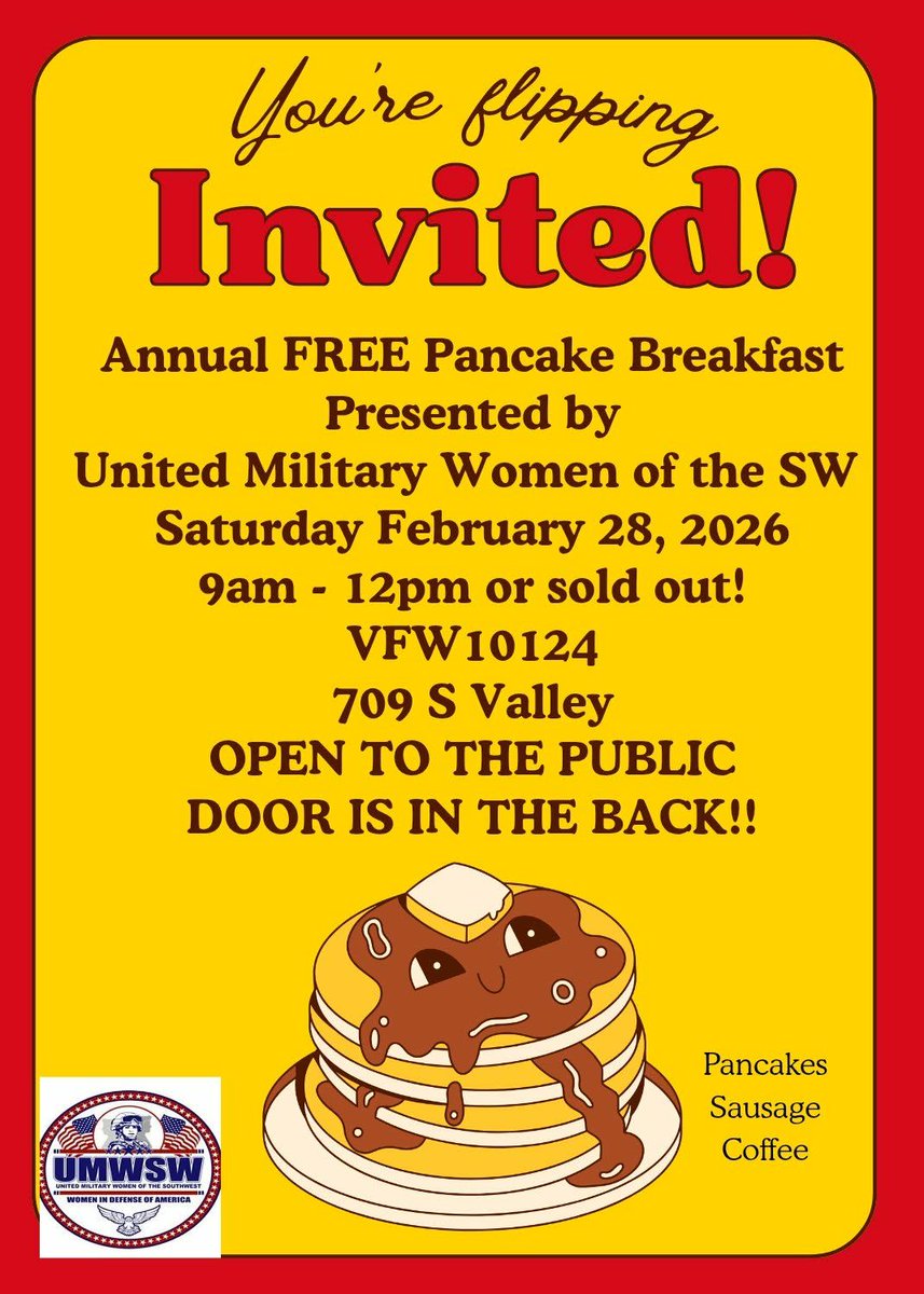 NMSUMVP's tweet photo. 🗣️FREE Pancakes. Save the Date! https://t.co/dcoh9hqoGB