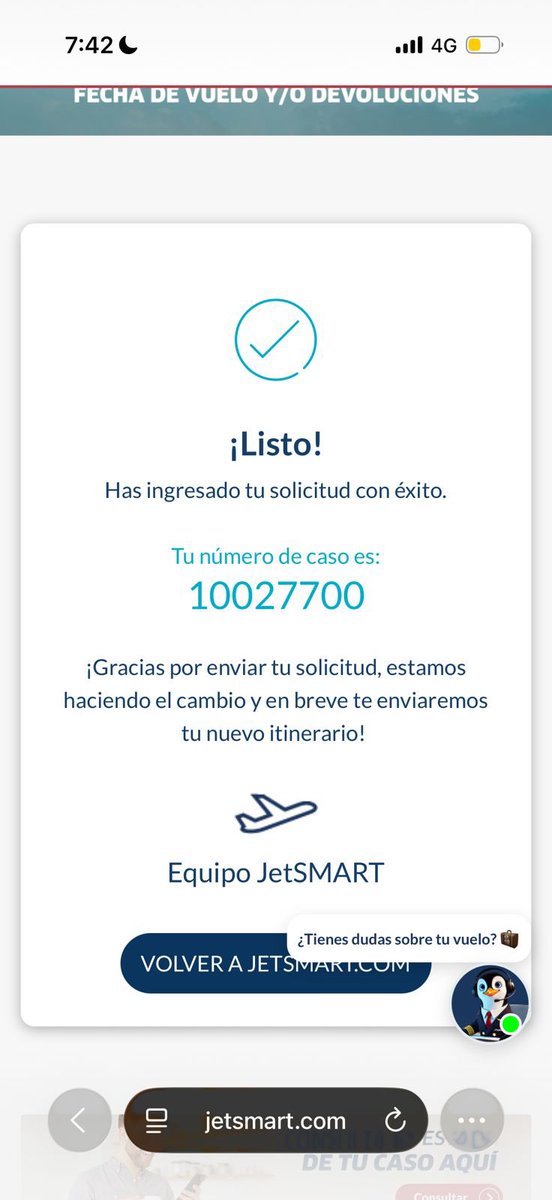 Gian_Intro's tweet photo. @VuelaJetSMART buenas noches, tengo un vuelo que me cancelaron y no tengo confirmación de la nueva reserva.  Estas son nuestras solicitudes de modificaciones de hace horas y que todavía no obtuvimos respuesta por parte de Jet Smart. Necesitamos una solución urgente. https://t.co/Vl6Tq6OtQA
