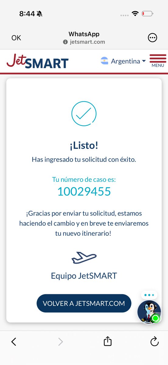 Gian_Intro's tweet photo. @VuelaJetSMART buenas noches, tengo un vuelo que me cancelaron y no tengo confirmación de la nueva reserva.  Estas son nuestras solicitudes de modificaciones de hace horas y que todavía no obtuvimos respuesta por parte de Jet Smart. Necesitamos una solución urgente. https://t.co/Vl6Tq6OtQA