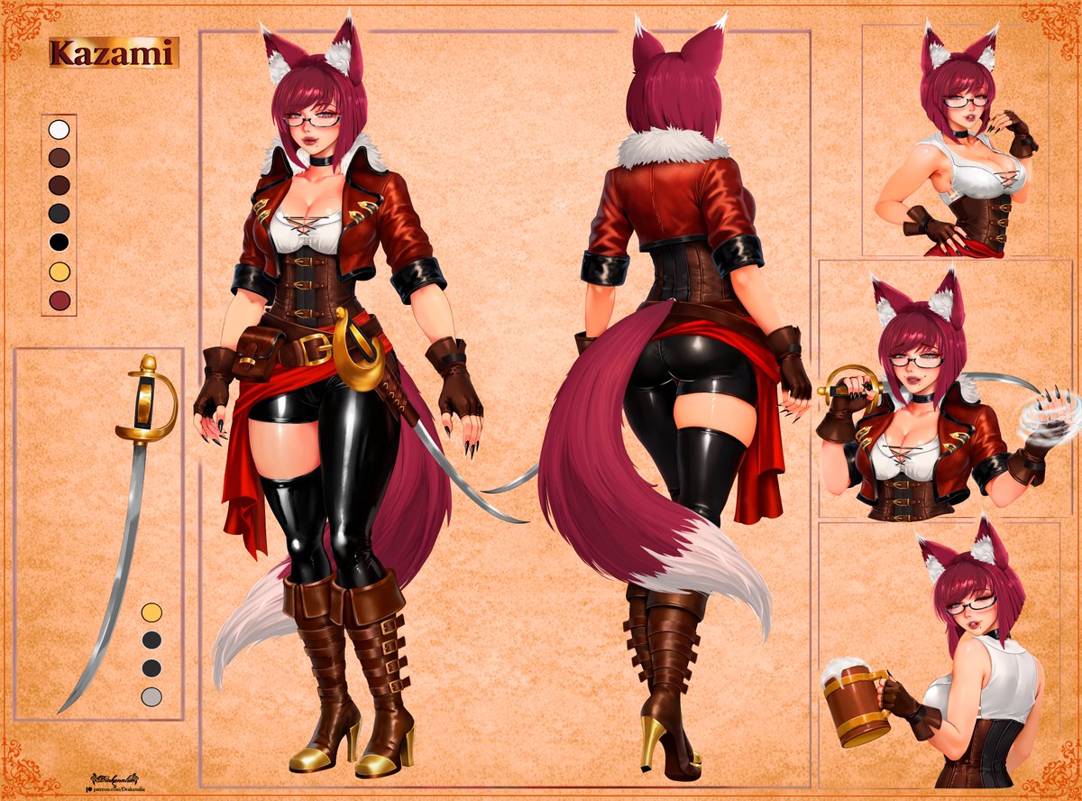 Reference sheet for Kazami - <a href="/Apollo054/">Apollo05🔞</a> 
#kazami #Commission #Referencesheet #fantasy #art