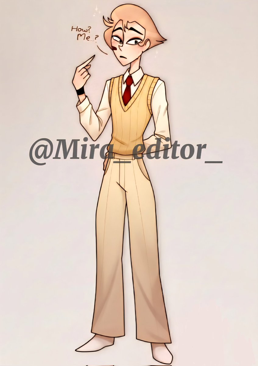 Mira_magic_'s tweet photo. Pure vintage aesthetics. Just a royal soul hiding in a simple cream outfit, wondering how he ended up here. A soft, human side of the King we rarely see. #HazbinHotel #LuciferMorningstar #HumanLucifer #PrincessAndTheFrogAU #VintageAesthetic #ArtTrend https://t.co/u5M2XsLsjX
